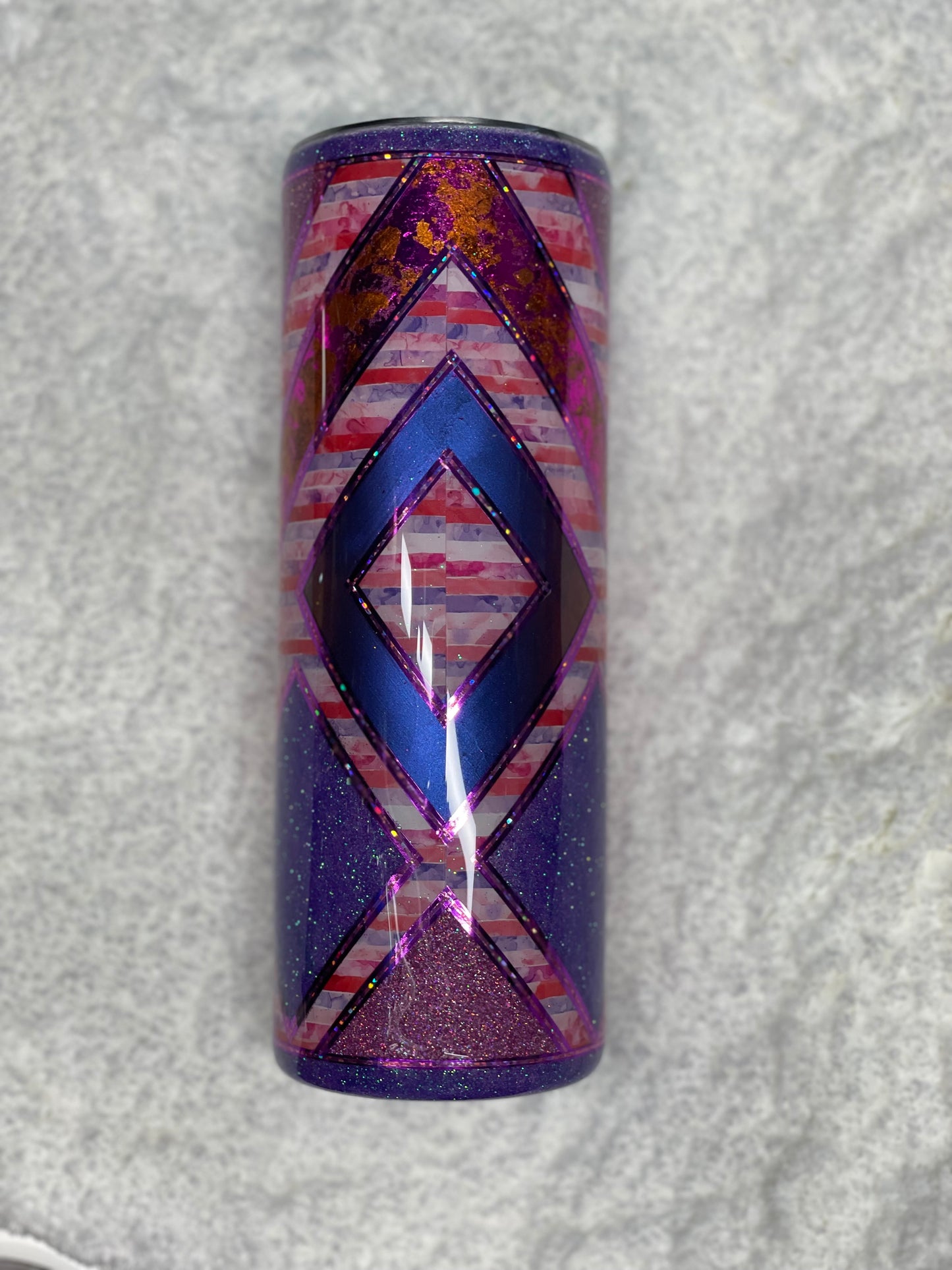 Pink/purple Template pigment tumbler