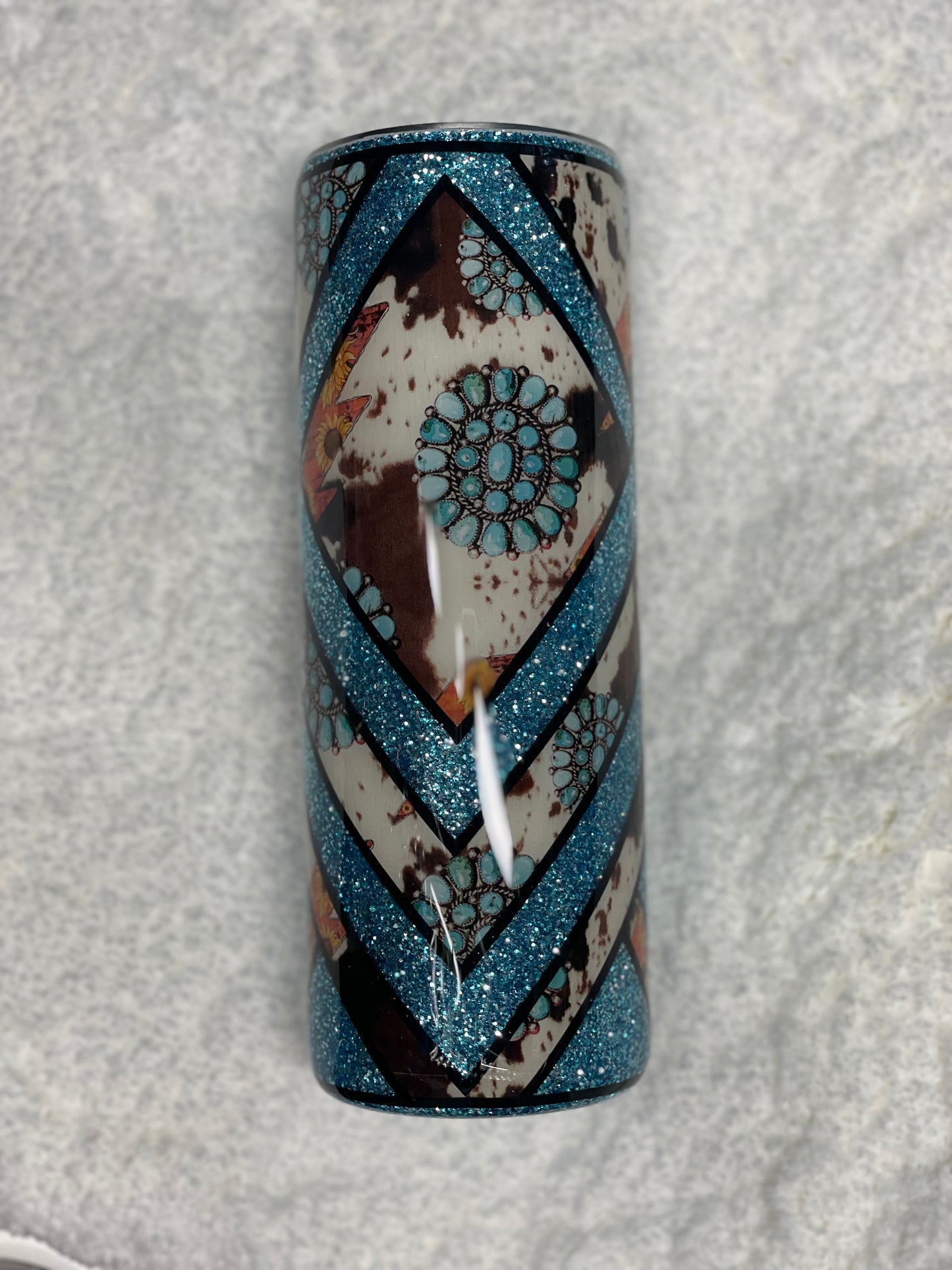 Turquoise and cow print Beautiful Disaster