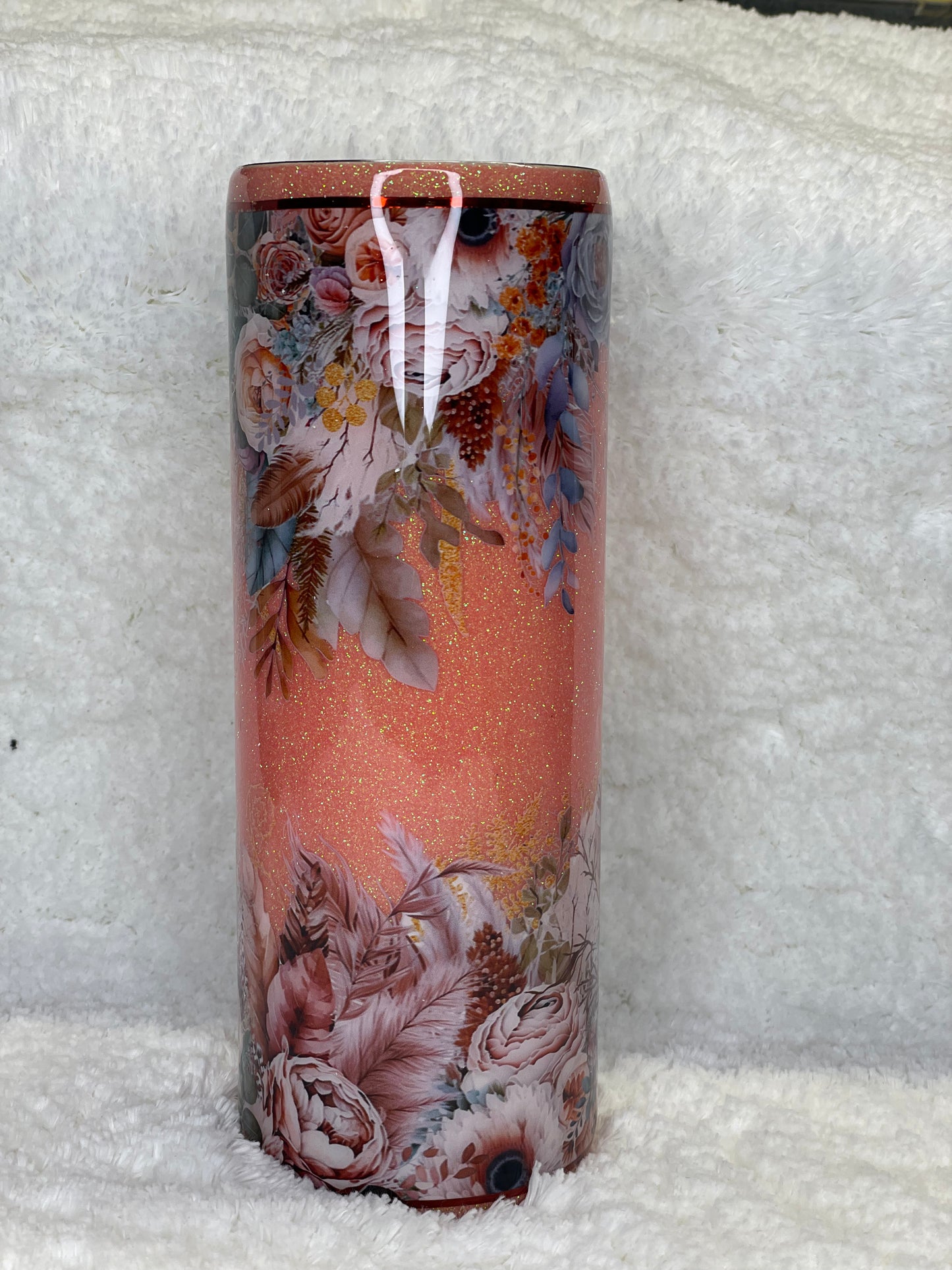 20oz Peach Floral