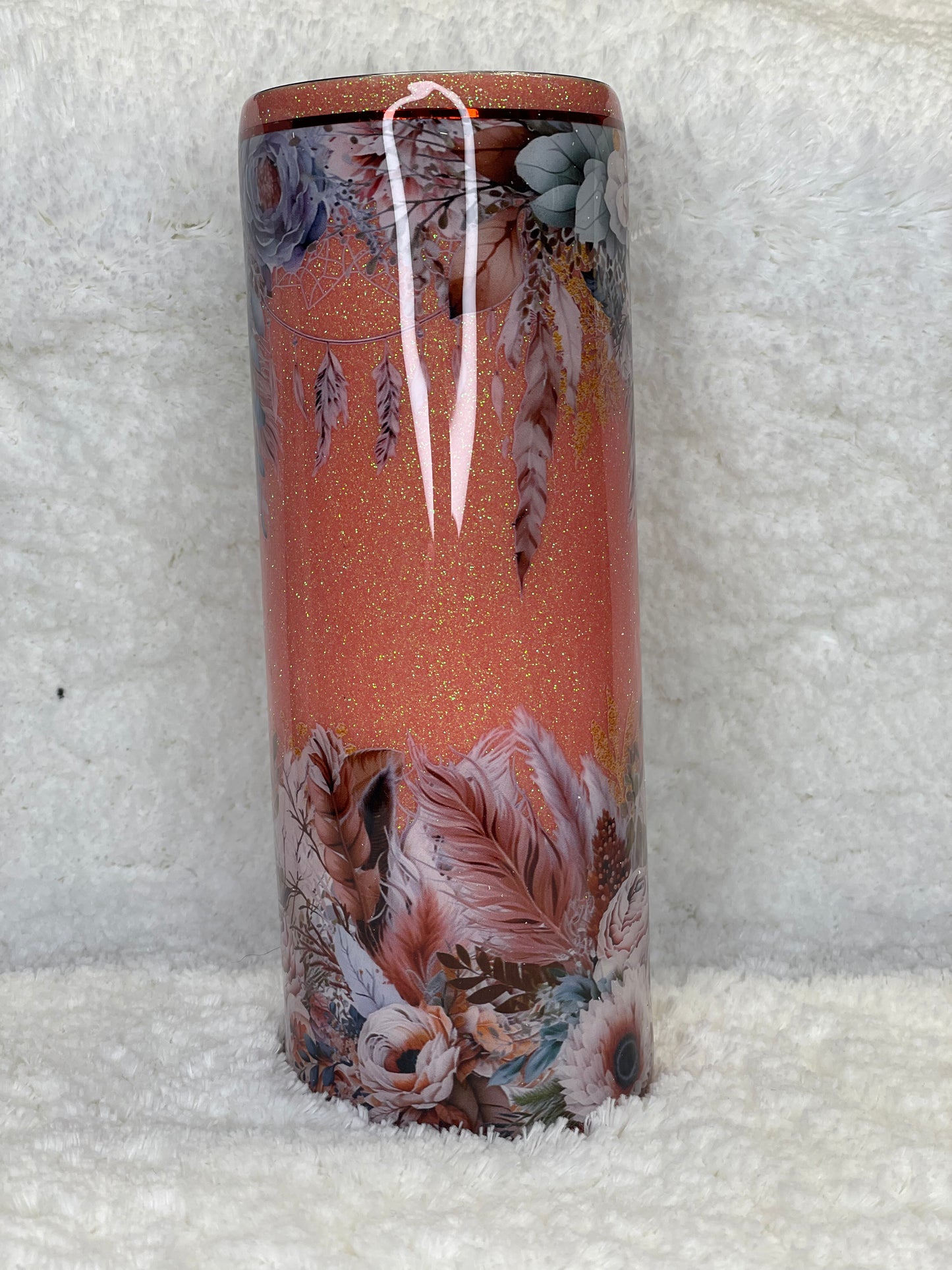 20oz Peach Floral