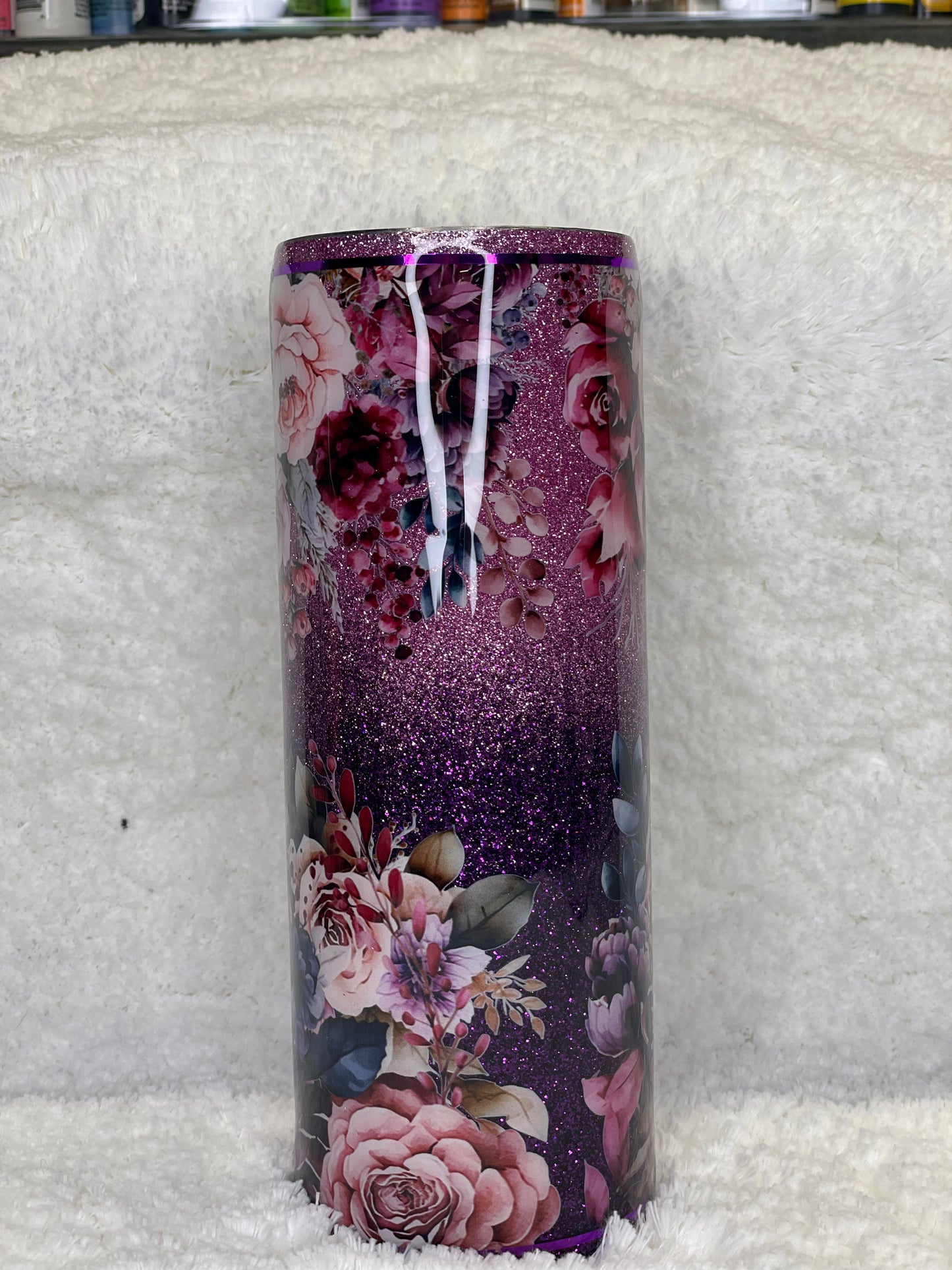 New 20oz purple ombré floral