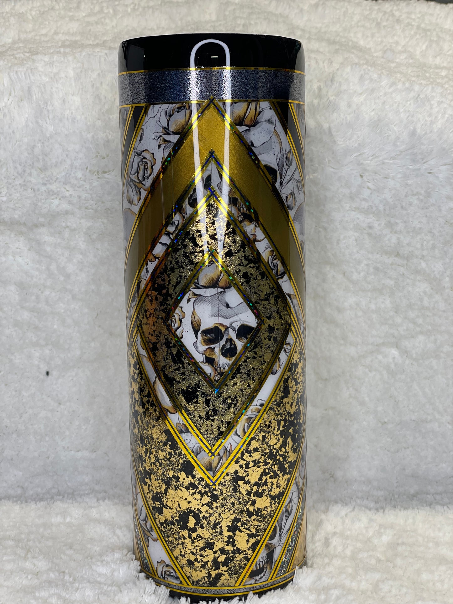 30oz Skulls and RosesTemplate/Pigment Black/Gold
