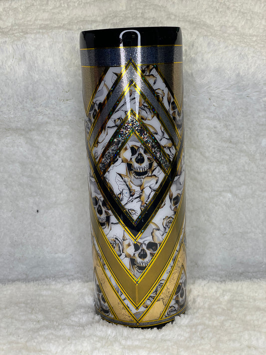 30oz Skulls and RosesTemplate/Pigment Black/Gold